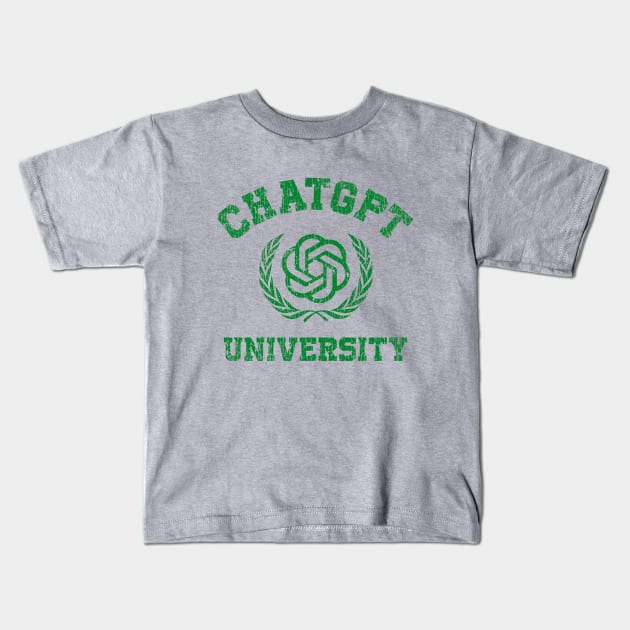 ChatGPT University Kids T-Shirt by RASRAP